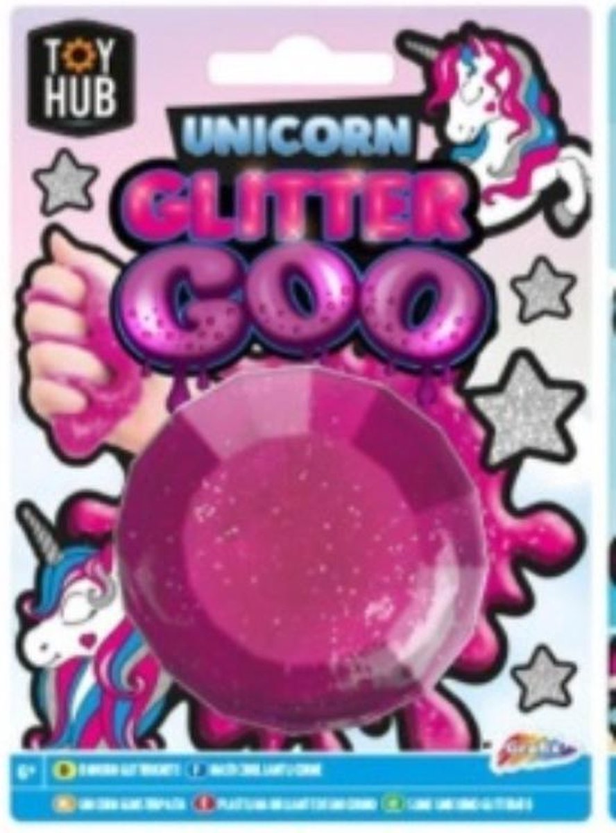 Eenhoorn/unicorn glitter slijm in diamant