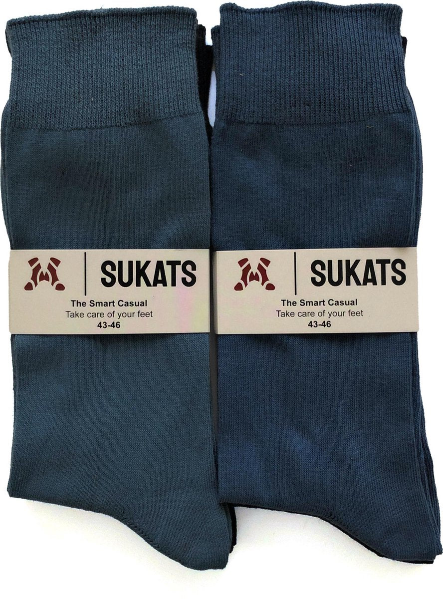 Sukats - Smart Casual Sokken - Meerdere Maten - 6 Paar - Blauwtinten - Maat 43-46