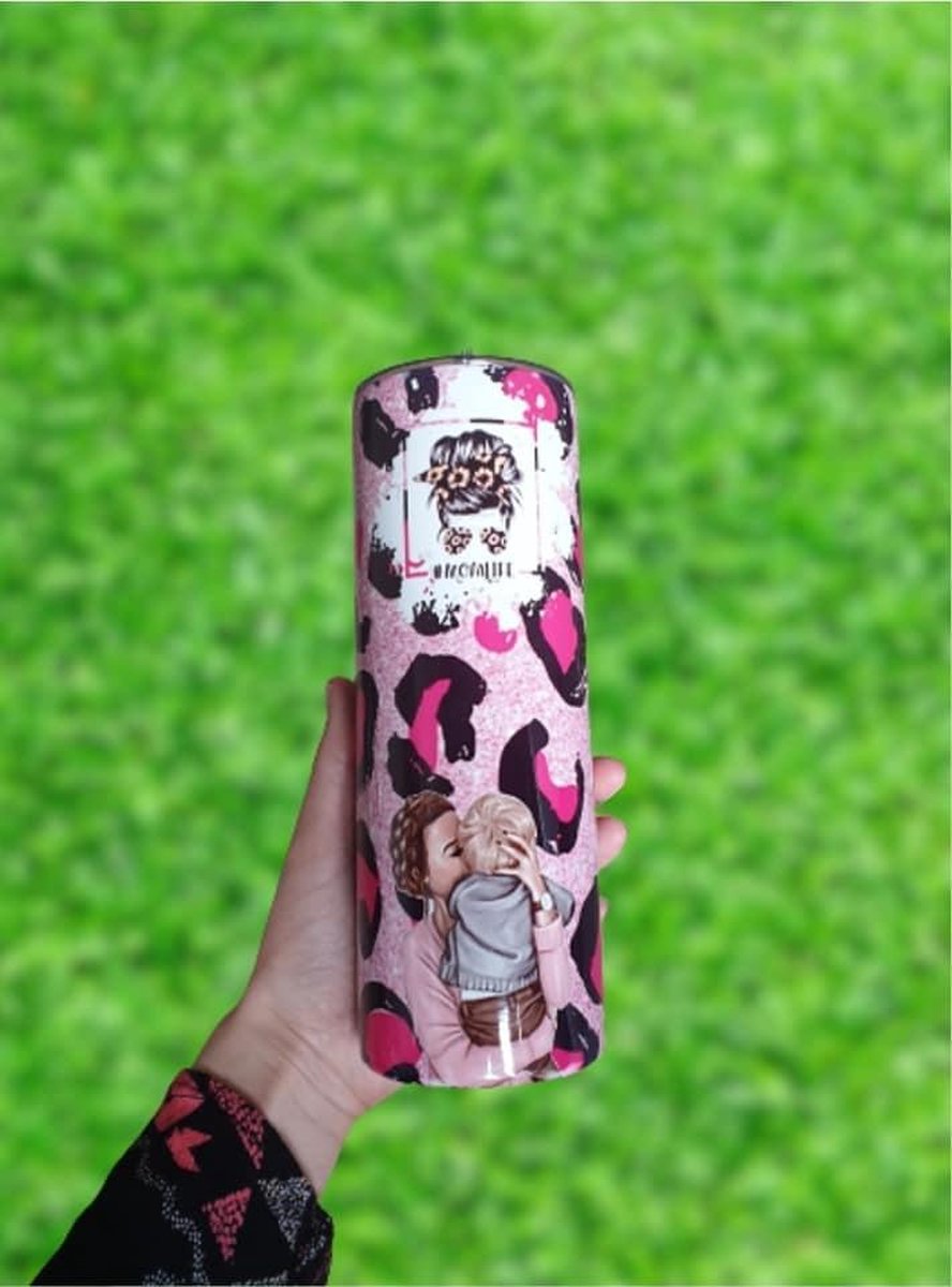 Dubbelwandige RVS tumbler 600 ml. Momlife