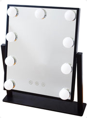Novalie Hollywood Spiegel met Verlichting – Make Up Spiegel met Led Lampen – Visagie – Dimbaar / 3 Lichtstanden – Zwart