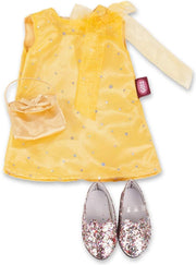 Gotz accessoires 46-50 cm Gele jurk met schoenen