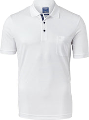 OLYMP modern fit poloshirt - active dry - wit -  Maat: 3XL