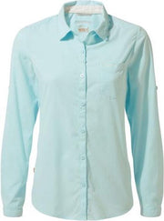 Craghoppers Blouse Nosilife Bardo Dames Polyester Lichtblauw Maat 36