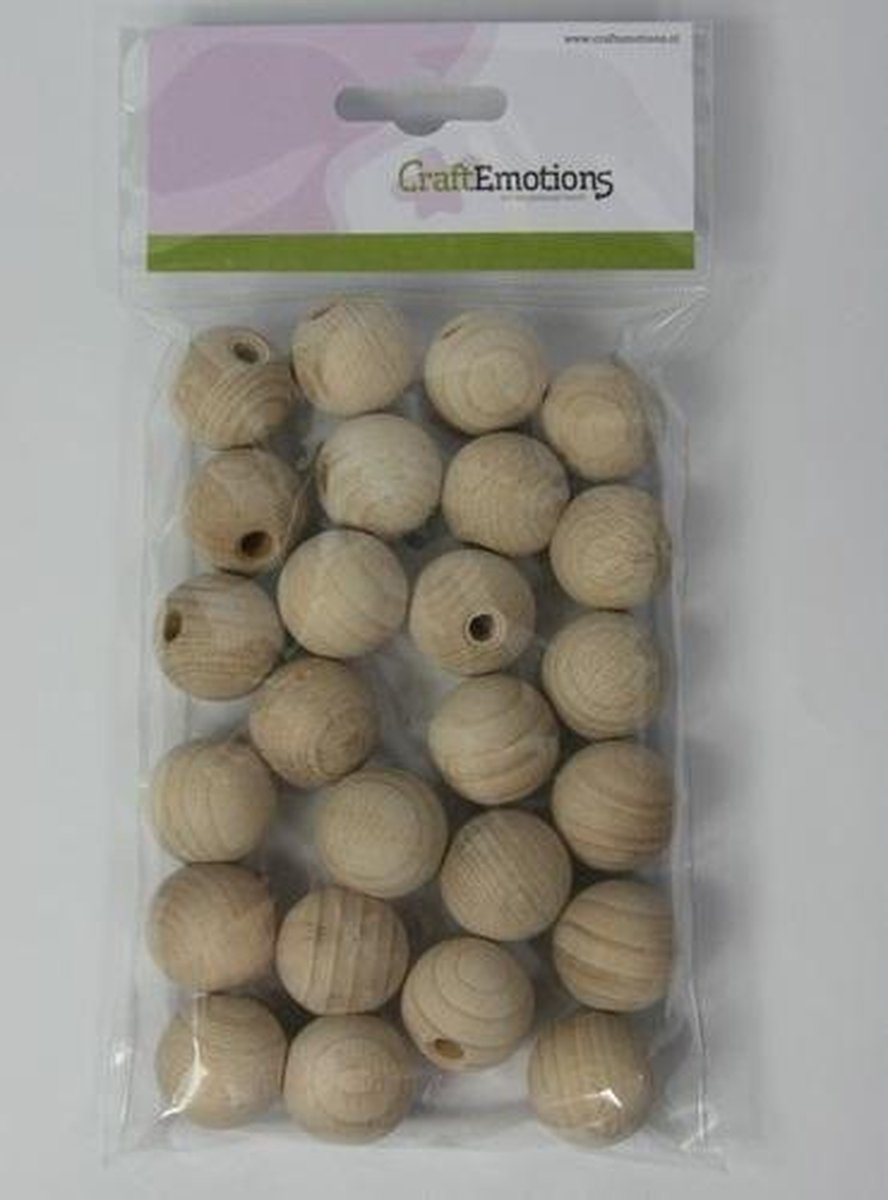 Houten bal met gat naturel - 2