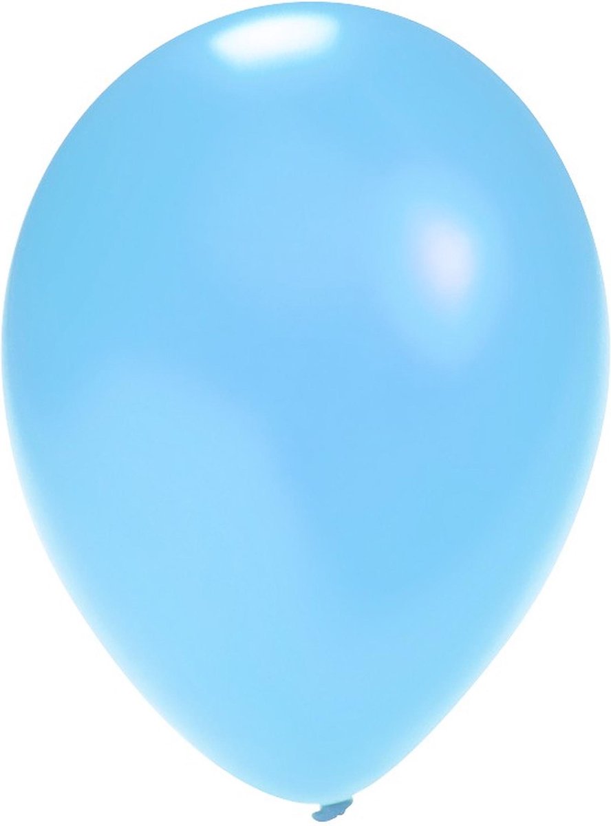 Licht blauwe ballonnen 50 stuks | Ballonnen licht blauw voor lucht en helium
