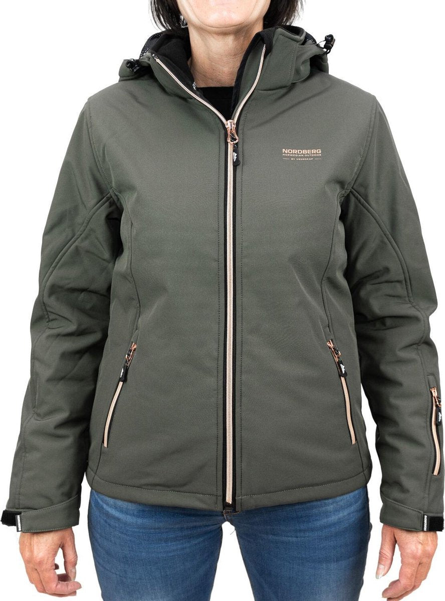 Nordberg dames winterjas Inga army softshell - maat XL