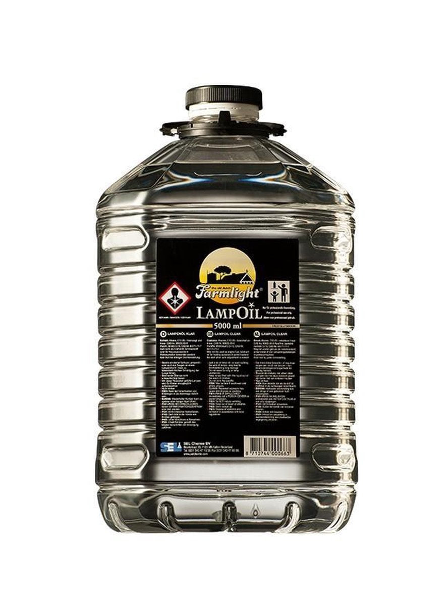 5 liter farmlight lampenolie/ lampolie in handige jerrycan!