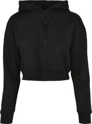 Urban Classics Crop Hoodie -XL- Short Terry Zwart