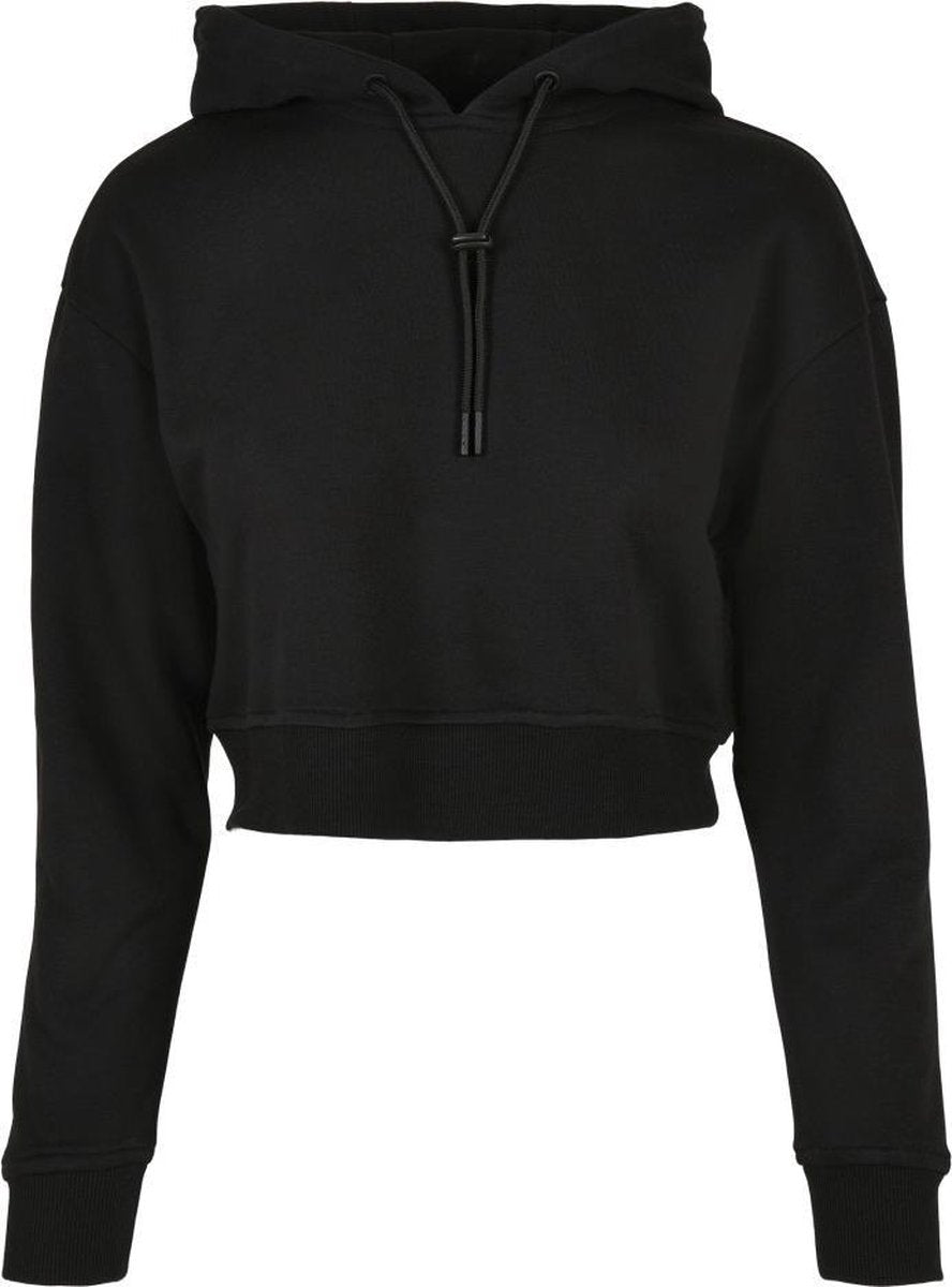 Urban Classics Crop Hoodie -XL- Short Terry Zwart