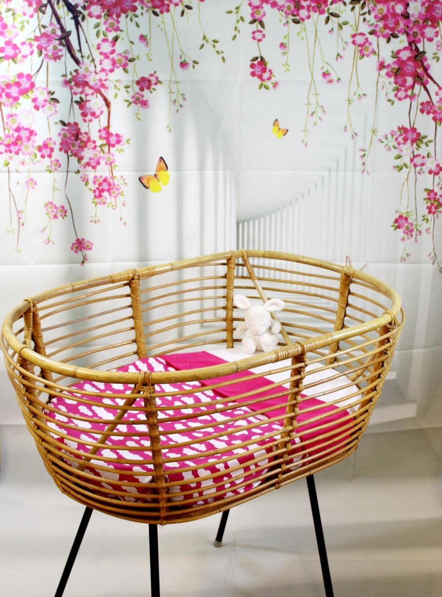 Wiegdeken - Babydeken - Wikkeldeken - Omslagdoek - Dekentje - Wolk Roze