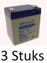3 Stuks Ultracell Loodaccu UL 12v 4000mah
