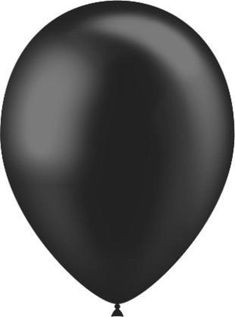 Zwarte Ballonnen Metallic 25cm 10st