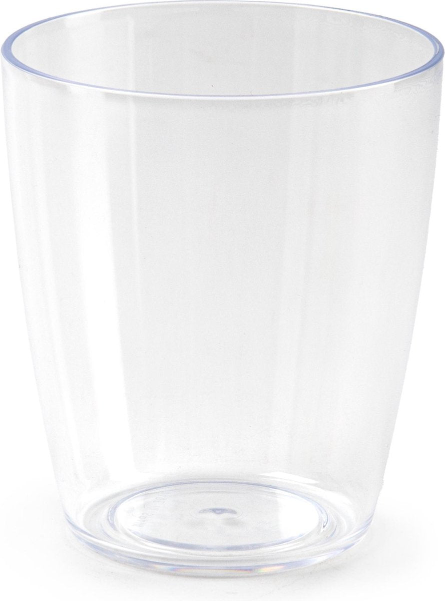36x Kunststof drinkglazen/waterglazen transparant 400 ml - Sapglazen/limonadeglazen onbreekbaar kunststof voor kinderen - Camping servies - Onbreekbare stapelbare glazen