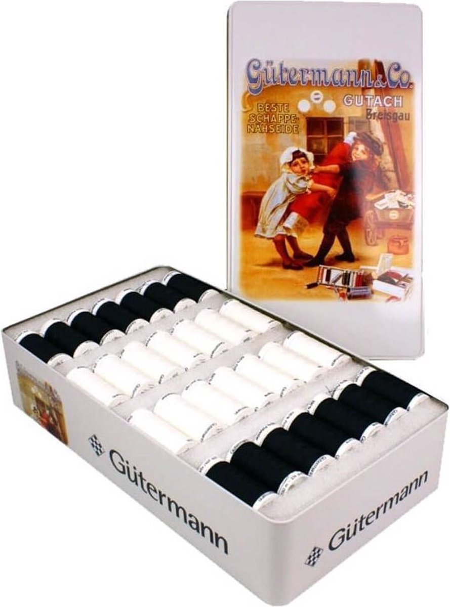 Gütermann  Naaigaren Box - 40x wit + 40x zwart