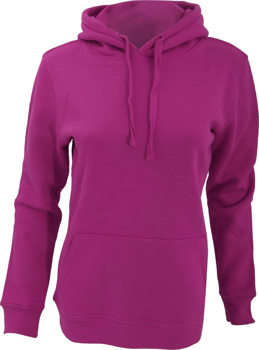 Russell Dames Premium Authentieke Hoodie (3-Lagen Stof) (Fuchsia)