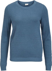 Vichassa L/s Knit Top-noos 14041979 Captains Blue