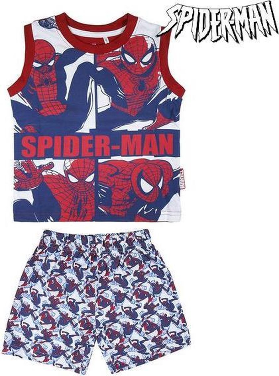 Zomerpyjama Spiderman Rood Wit