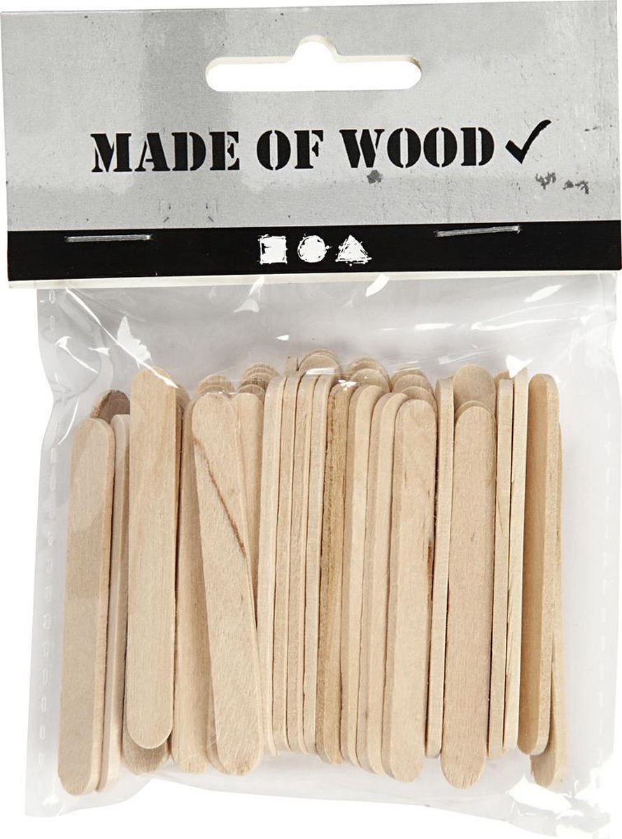 Ice Lolly Sticks. L: 5.5 cm. W: 6 mm. 50 pc