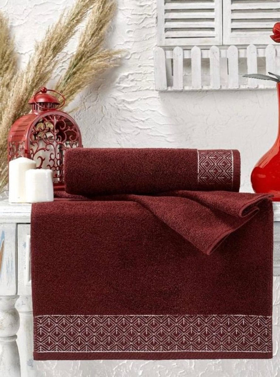 Ephemeris Handdoek 100%  Gekamde katoen 50x90 cm  - SONA - ROOD  4 PACK