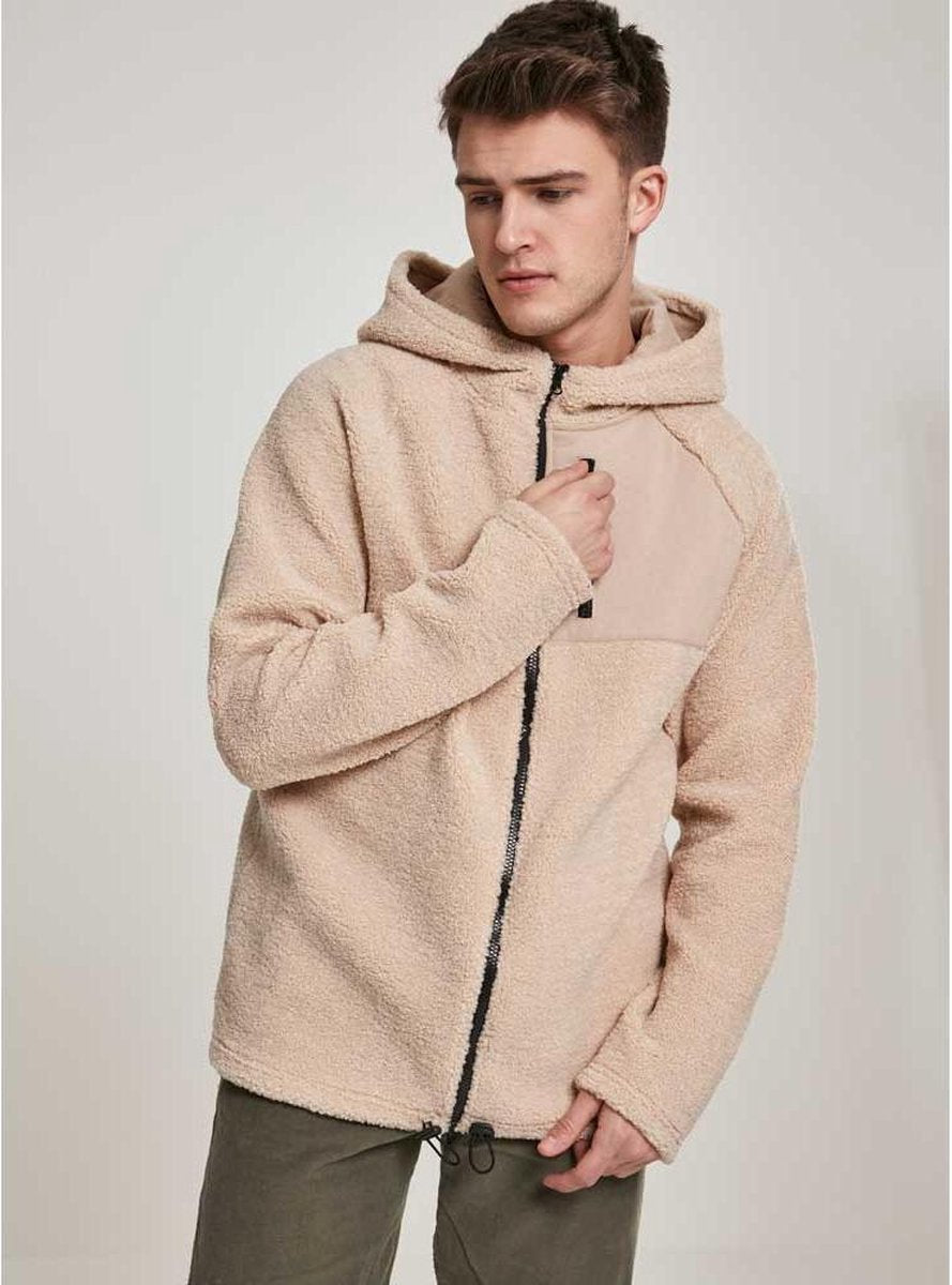 Urban Classics Jacket -2XL- Hooded Sherpa Creme