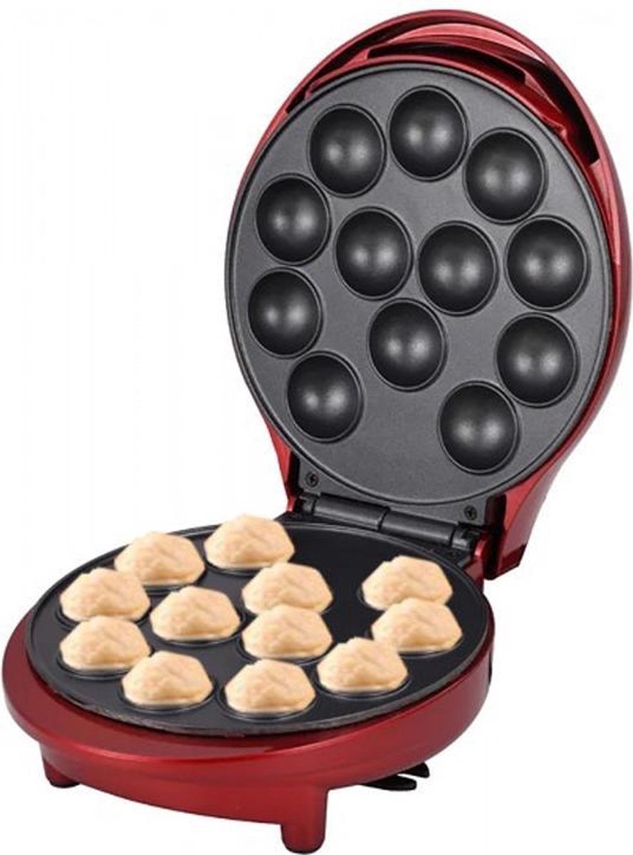 SwissHome pop cake maker 1200W SH-6723 rood