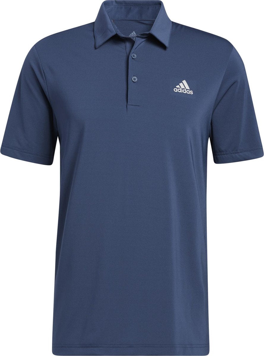 Heren Solid Polo Blauw