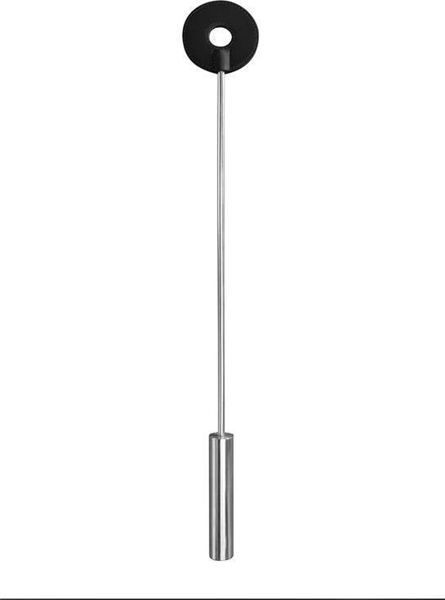 Shots Ouch! Whips and Paddles Crop Leather Circle Tipped Crop zwart