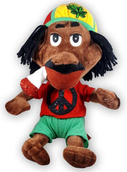 Pluche Rasta man Jamaica Rood Knuffel 30 cm / Marihuana / Wiet / Blow / Jonko / Roken peace Pluche Rastafari Rastaman