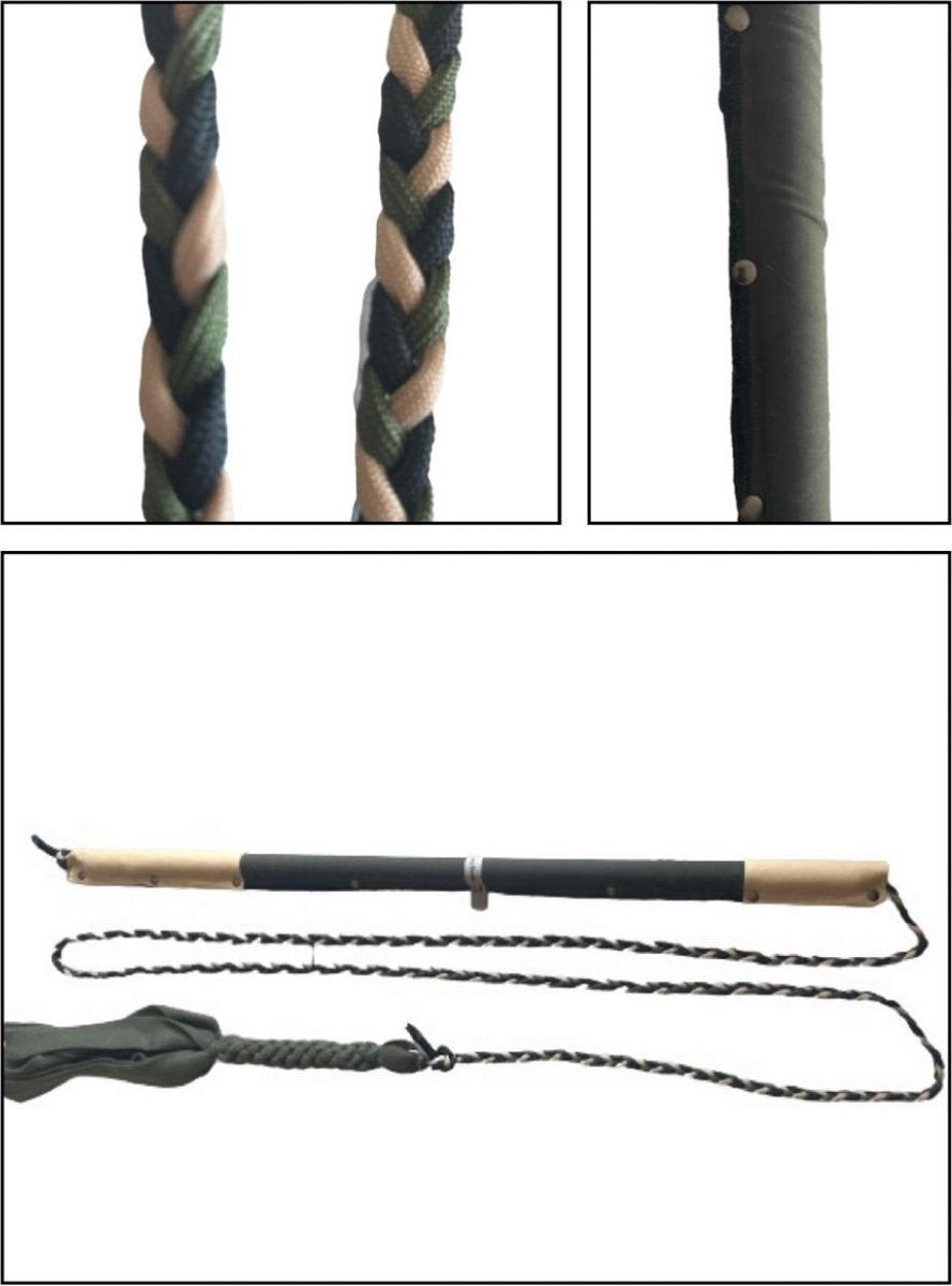 Hondenspeelgoed. Flirtpole maat 1 inde kleuren legergroen