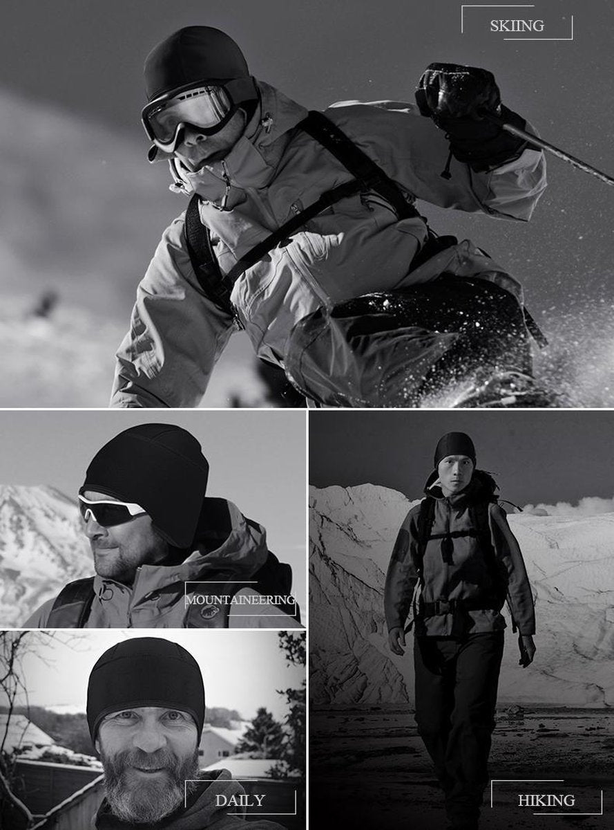 Baymate Winter Warm Fietsen Cap Sport Fiets Running Fleece Winddicht Bandana Mannen Vrouwen Thermische Masker Caps Hoeden LF041BK