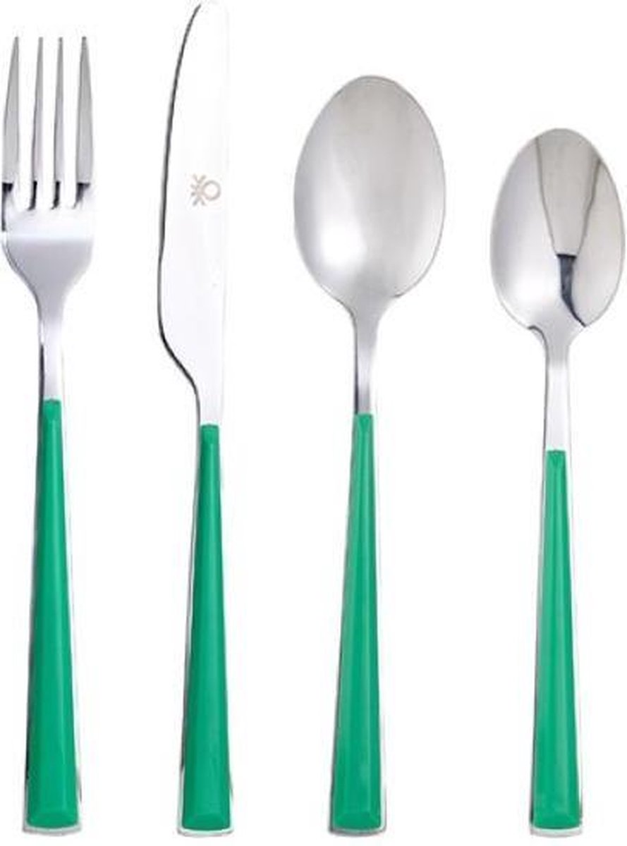 Bestek Benetton Rainbow Groen Roestvrij staal (24 pcs)