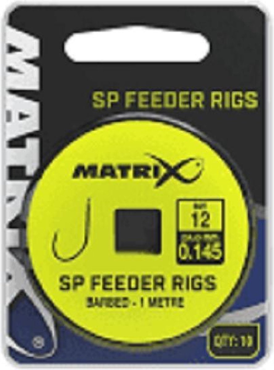 Matrix 1m SP Feeder Rigs 12/0.145 barbed x10