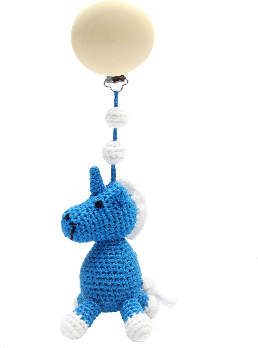 Naturezoo Kinderwagenhanger Unicorn 20 Cm Blauw