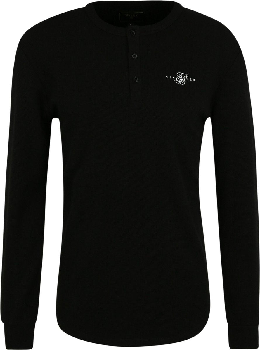 Siksilk shirt Zwart-L