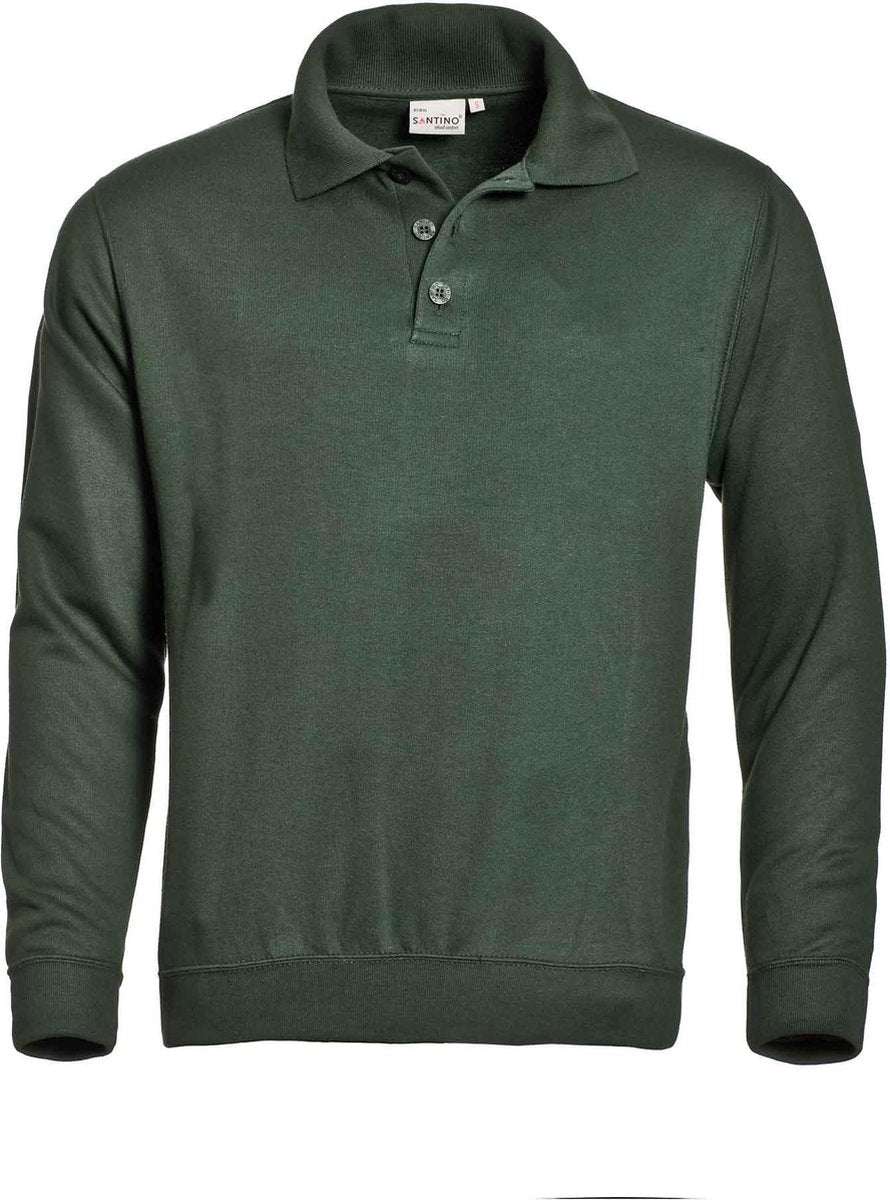 Santino Polosweatshirt Robin Donker Groen Maat Xl