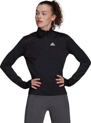 adidas Own The Run Half Zip Dames - zwart - maat S