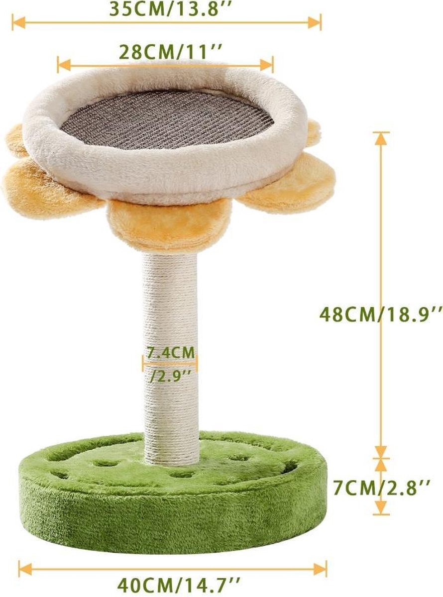 TBG Leuke Cactus Huisdier Krabpaal Speelgoed met Bal Krabpalen voor Katten Kitten Klimmen Boom Kat Speelgoed Beschermen Meubels Snelle levering AMT0076YE