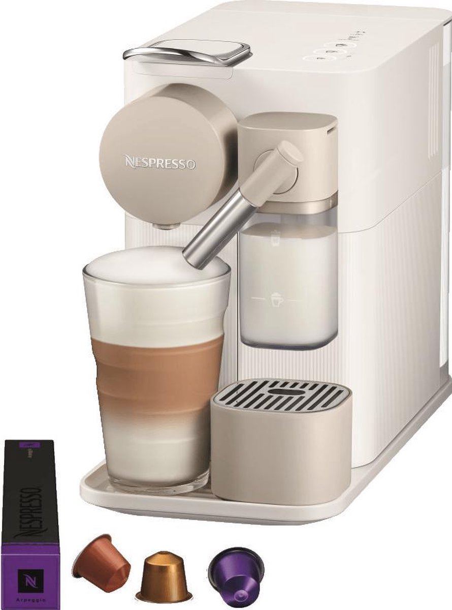 Nespresso De'Longhi Lattissima One EN500.W - Koffiecupmachine - Silky White
