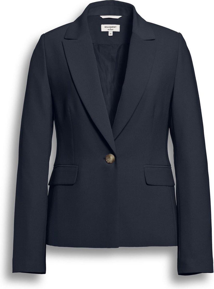 Beaumont Crepe Blazer Dames Navy 38