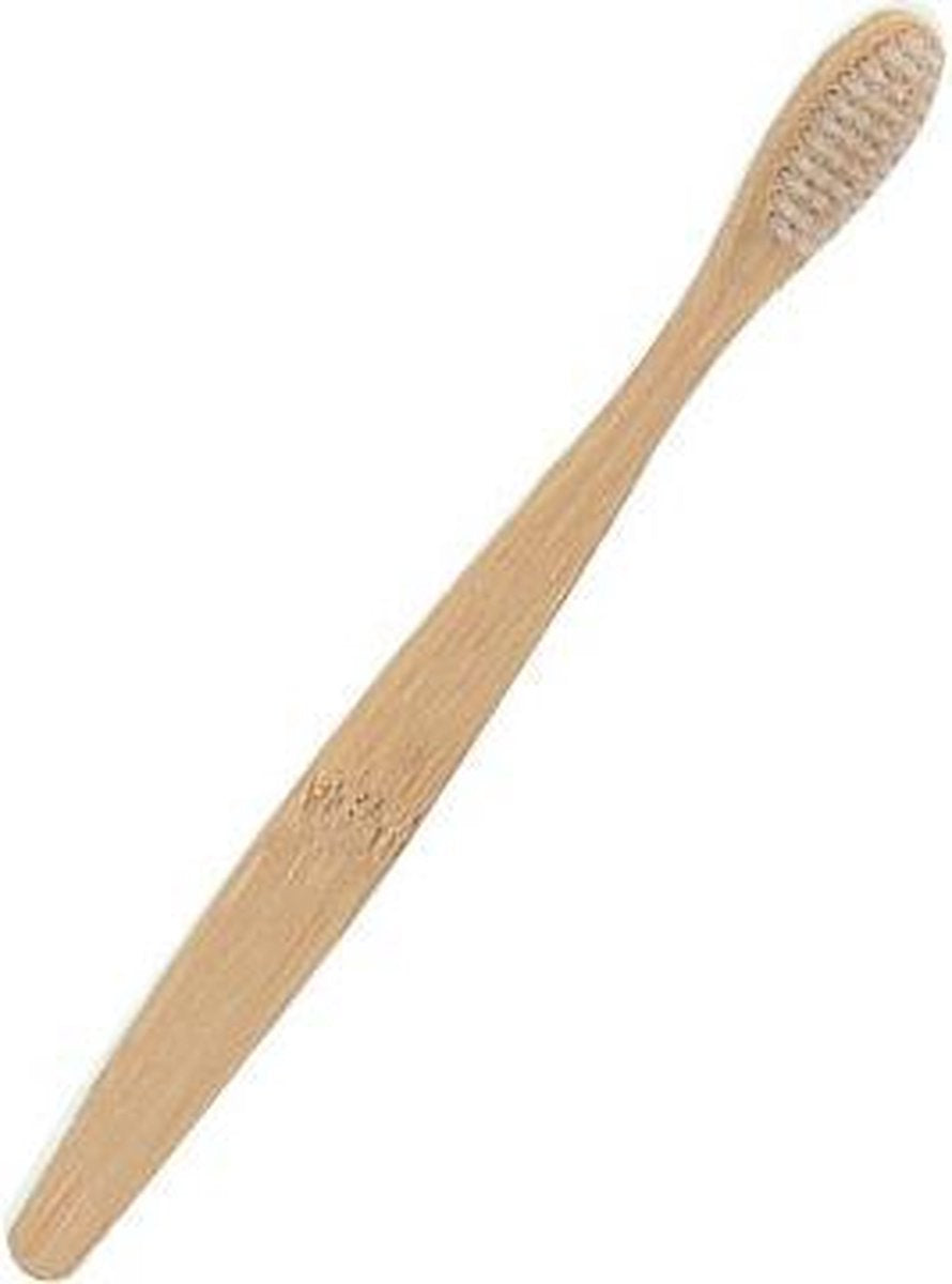 KELERINO. Bamboe Tandenborstel Zacht/medium - 10 stuks - Wit