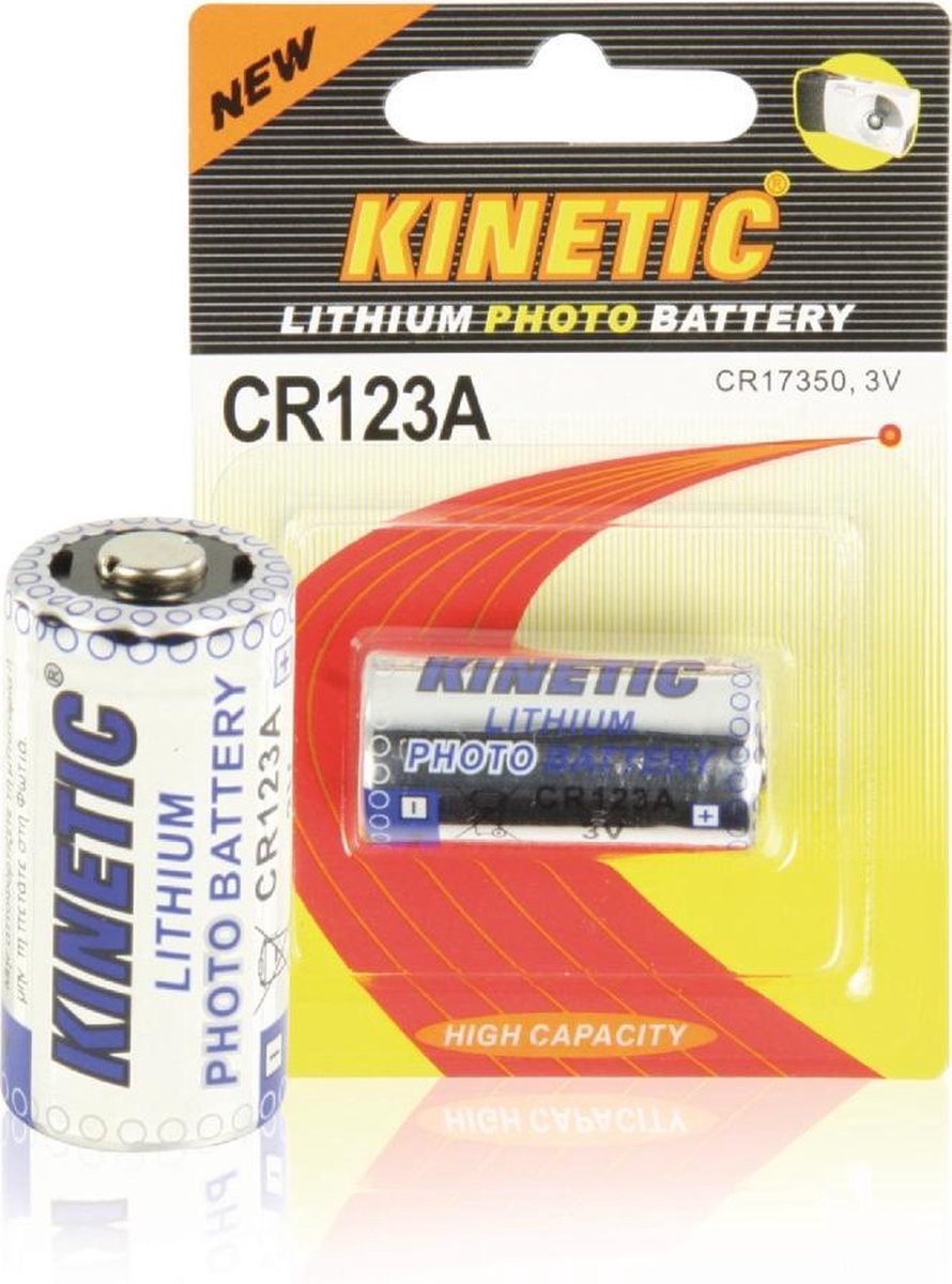 Kinetic Cr123a Cr123 Lithium Foto Batterij 3 V 1200 Mah 1-blister