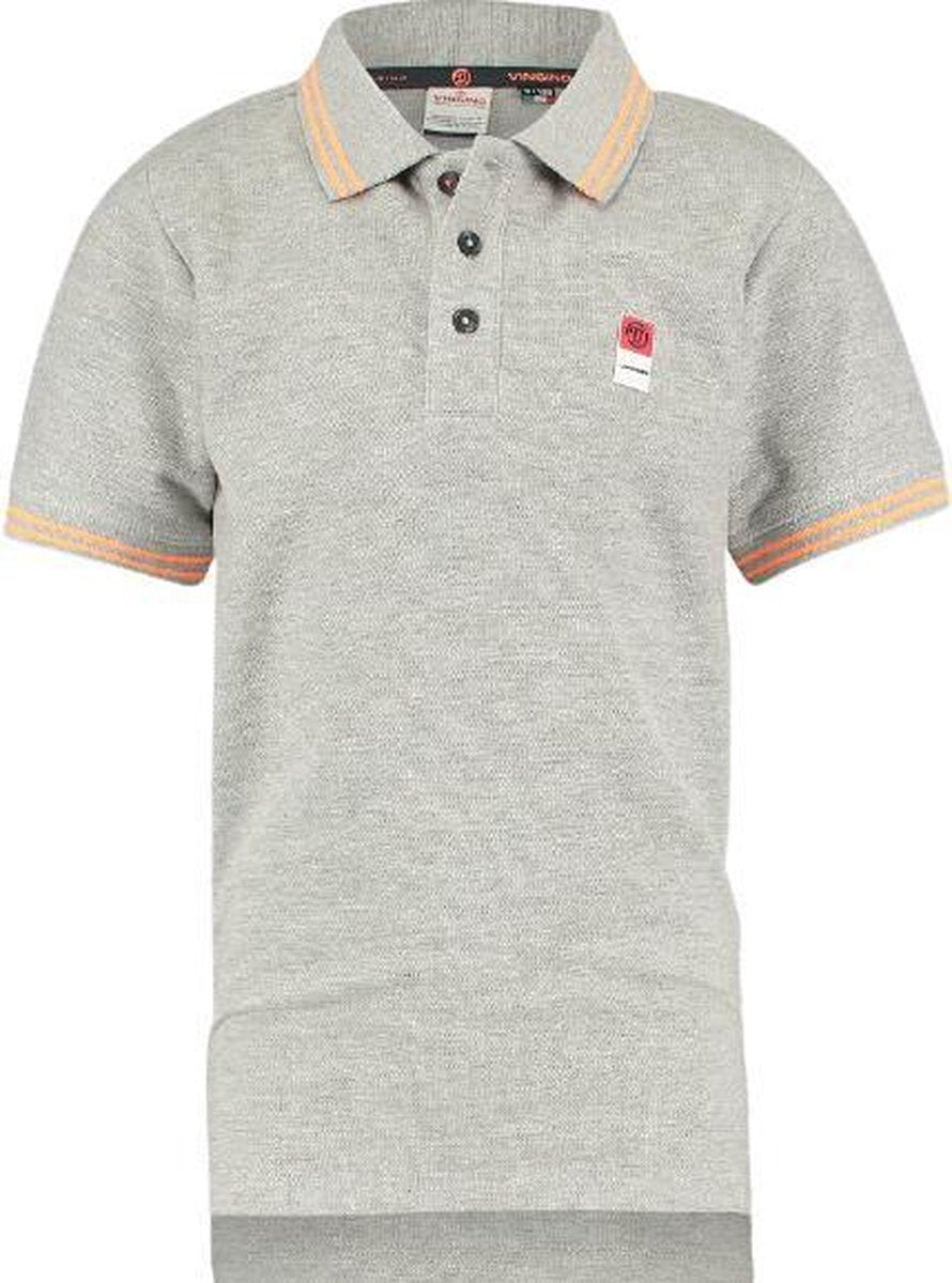 Vingino Poloshirt Jongens Katoen Grijs Maat 110