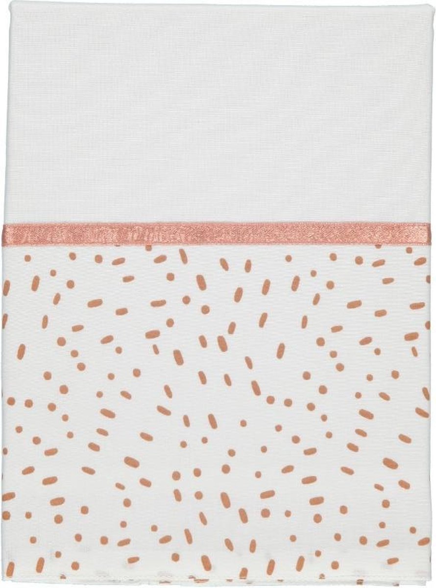 Briljant Ledikantlaken Minimal Dots Allover Terra<br /> 100 x 150 cm