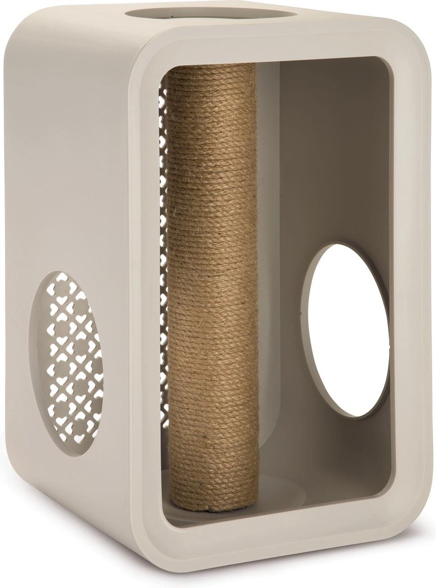 Beeztees Cat Cube Scratch Krabpaal - 49 x 29 x 32.6 cm - Grijs
