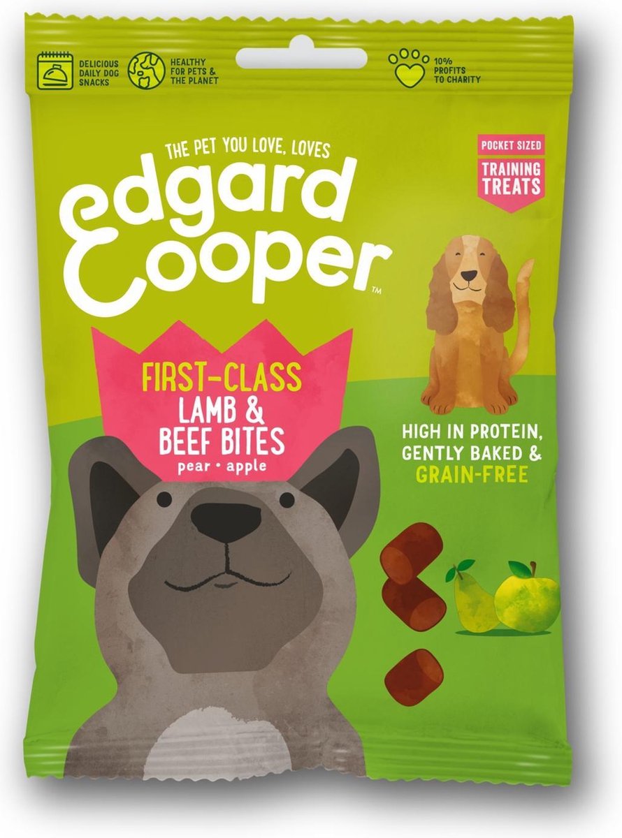 Edgard & Cooper Lam & Rund Bites - voor honden - Hondensnack - 50g