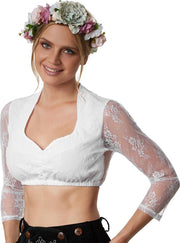 dressforfun - Dirndlblouse Gretl S  - verkleedkleding kostuum halloween verkleden feestkleding carnavalskleding carnaval feestkledij partykleding - 303100