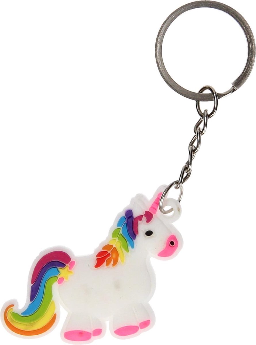 12 stuks sleutelhangers unicorn - eenhoorn