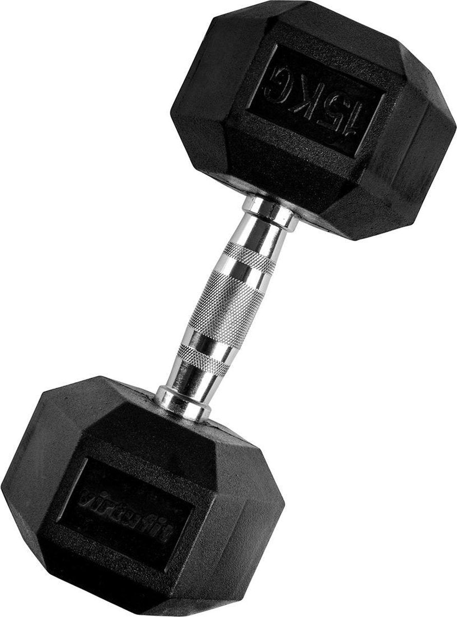 Dumbbell - VirtuFit Hexa dumbbell Pro - Gewichten - 15 kg - Per stuk