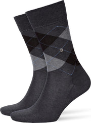 Burlington Manchester Herensok 20182 - Grijs 3095 anthracite mel. Heren - 46-50