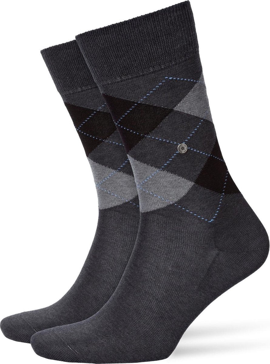 Burlington Manchester Herensok 20182 - Grijs 3095 anthracite mel. Heren - 46-50